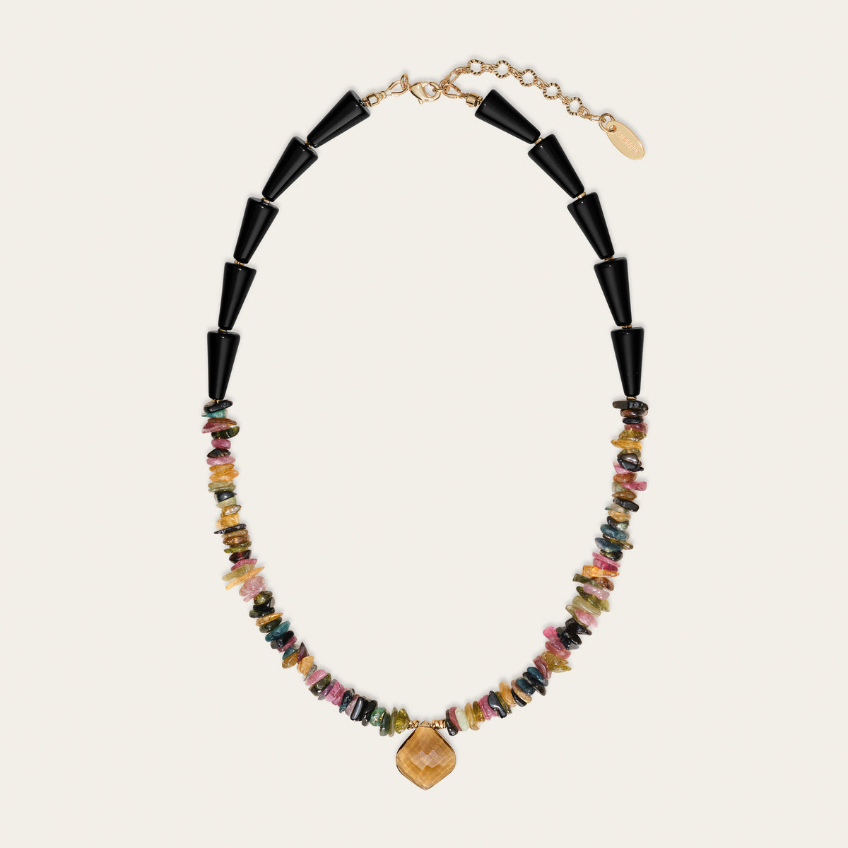 Tourmaline Smoky Quartz Guardian Necklace