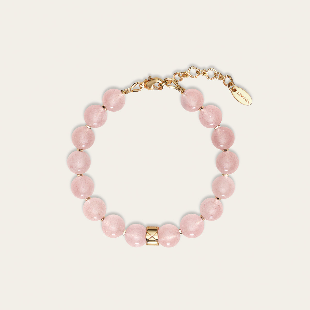 Lemurea Lattice |  Strawberry Quartz Self-Trust Bracelet