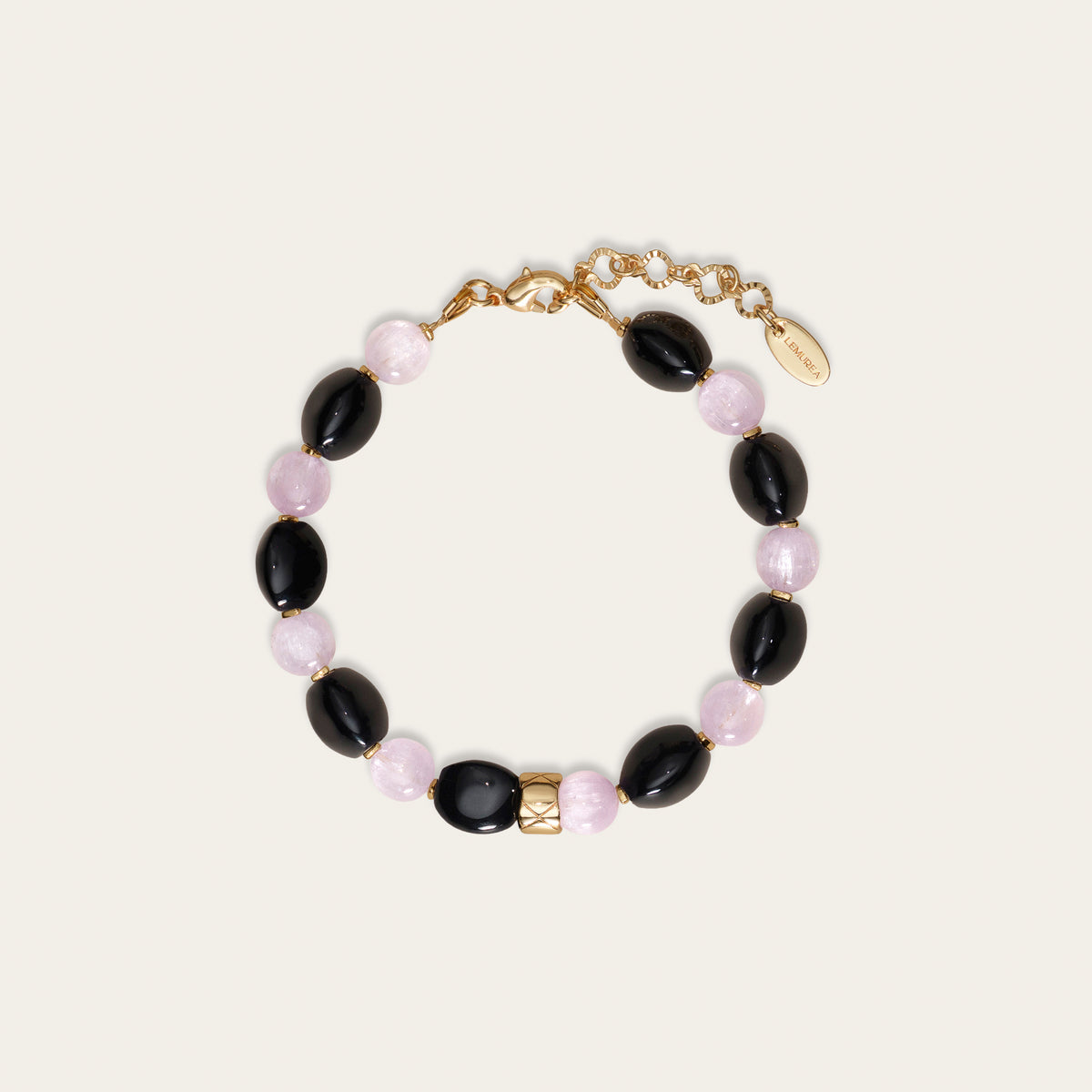 Lemurea Lattice | Kunzite Onyx Balance Bracelet
