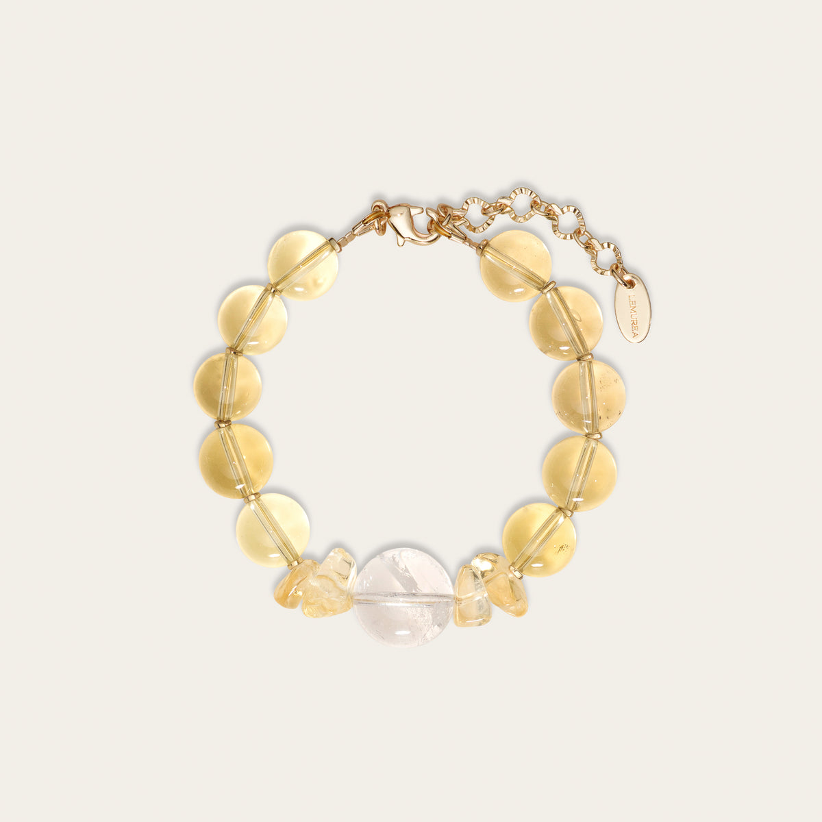 Lemurian Quartz Citrine Abundance Bracelet