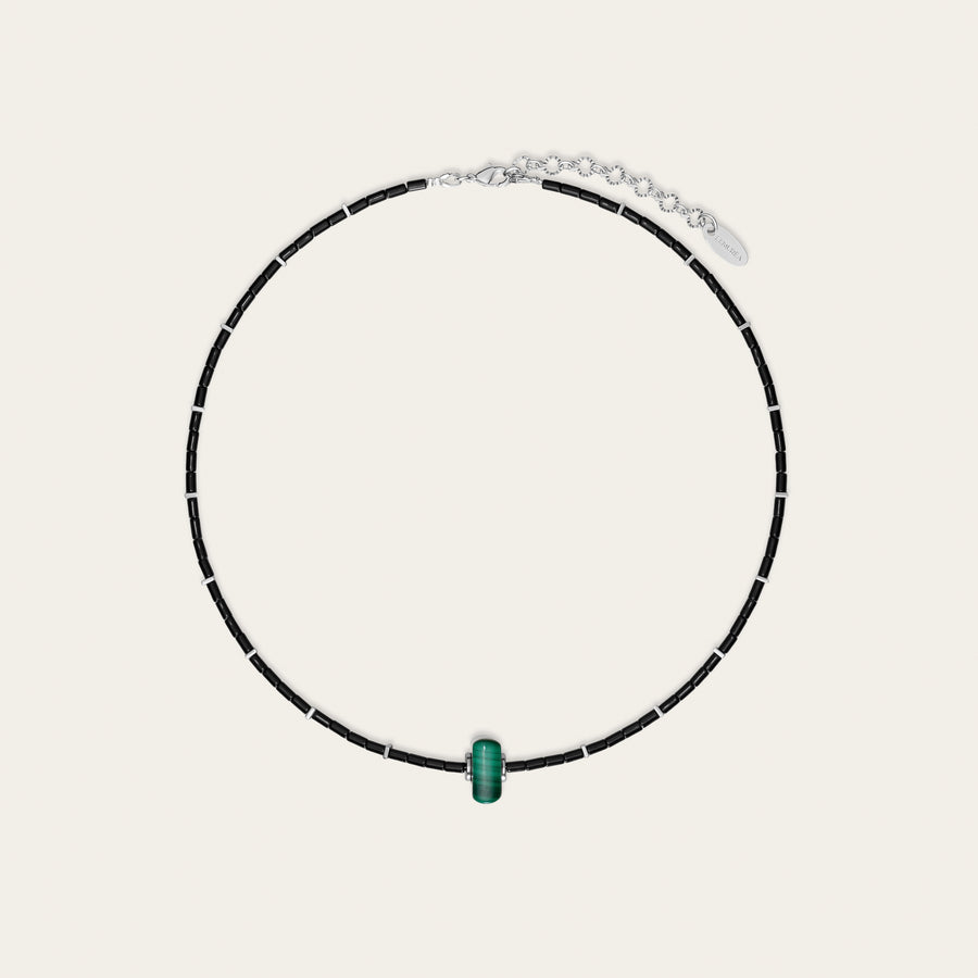Malachite Obsidian Guardian Necklace