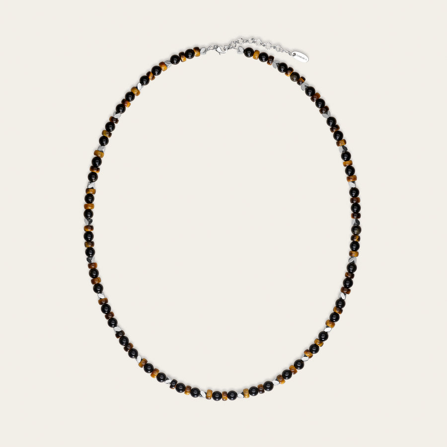 Obsidian Tiger’s Eye Confidence Necklace