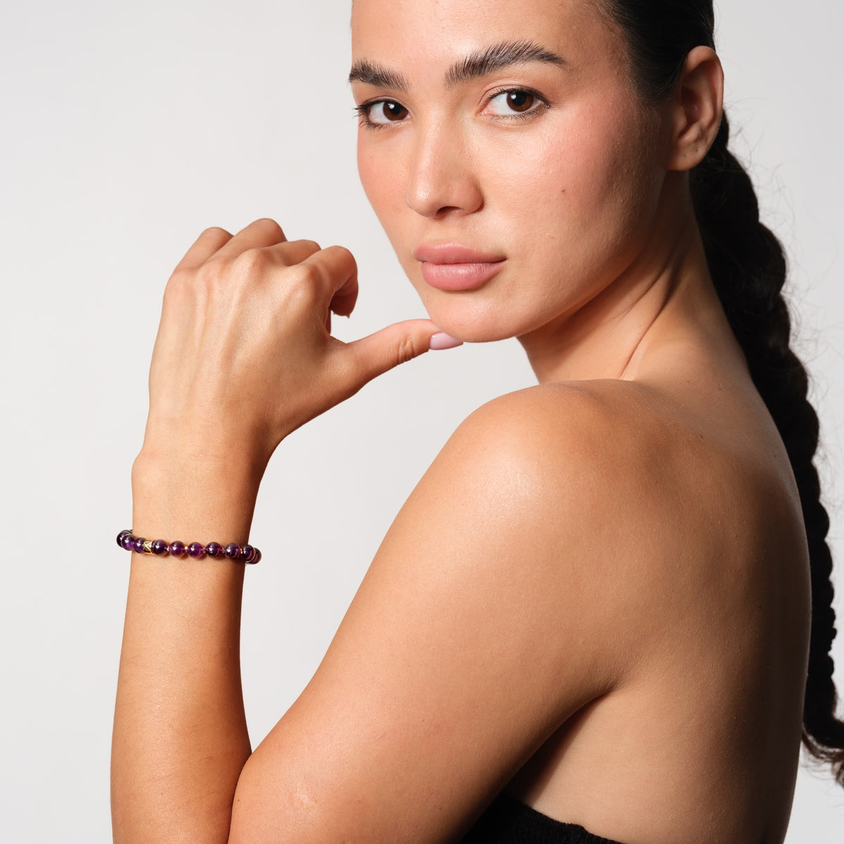 Lemurea Lattice | Amethyst Intuition Bracelet