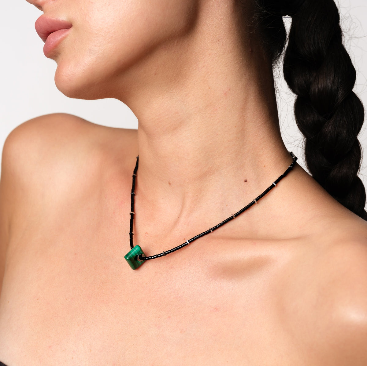 Malachite Obsidian Guardian Necklace