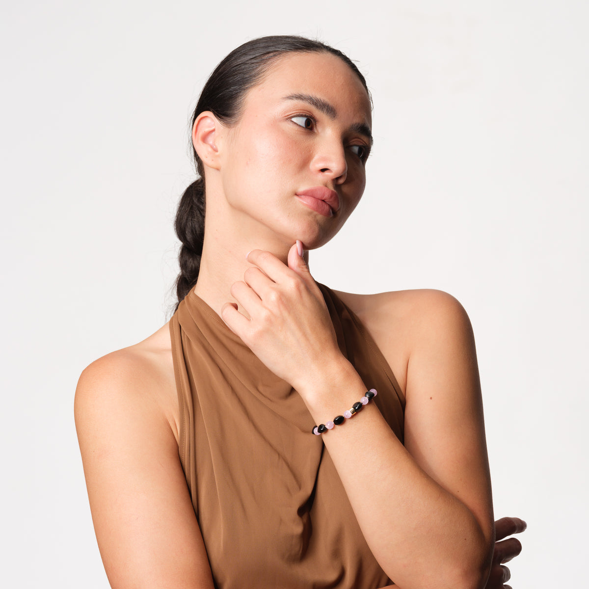 Lemurea Lattice | Kunzite Onyx Balance Bracelet