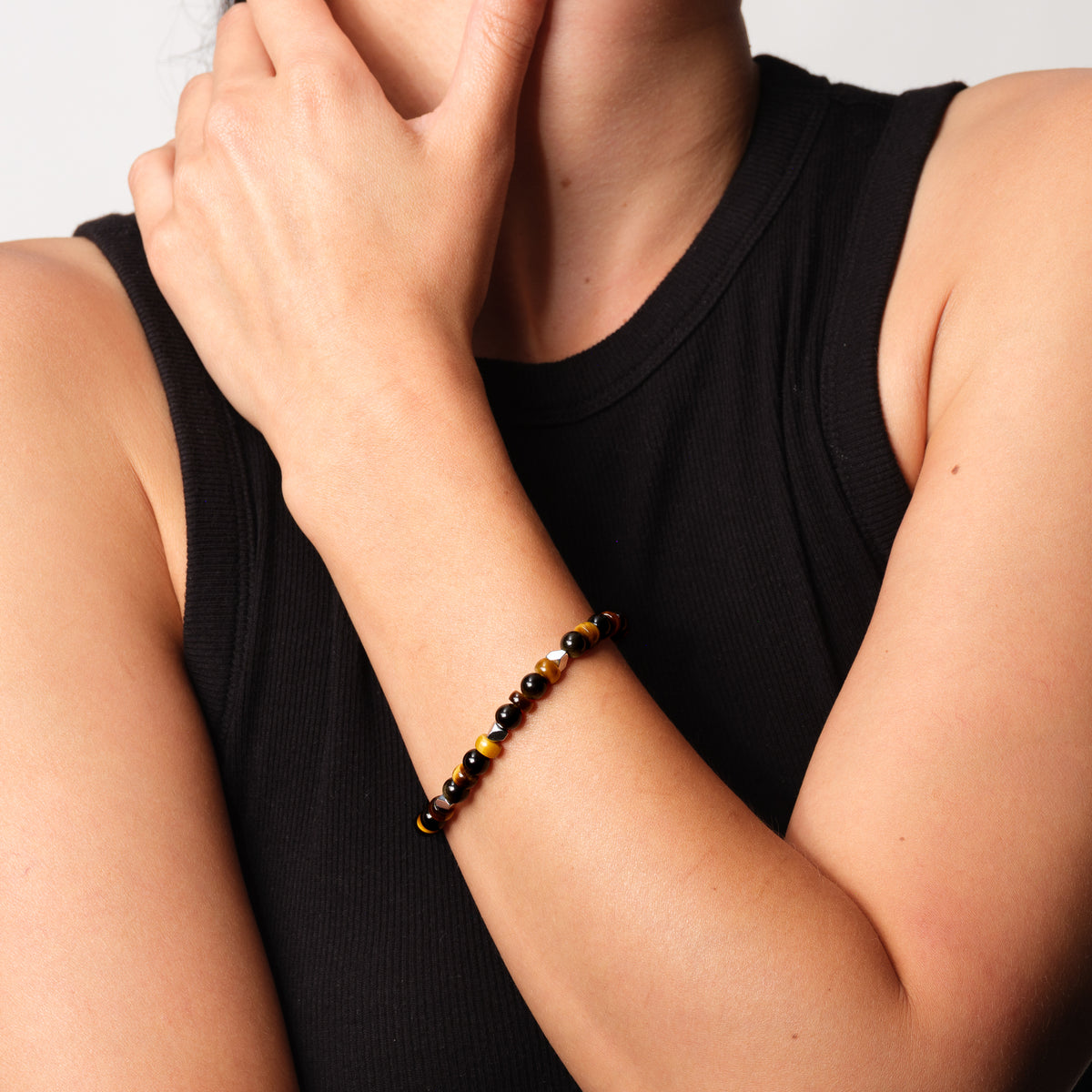 Obsidian Tiger’s Eye Confidence Bracelet